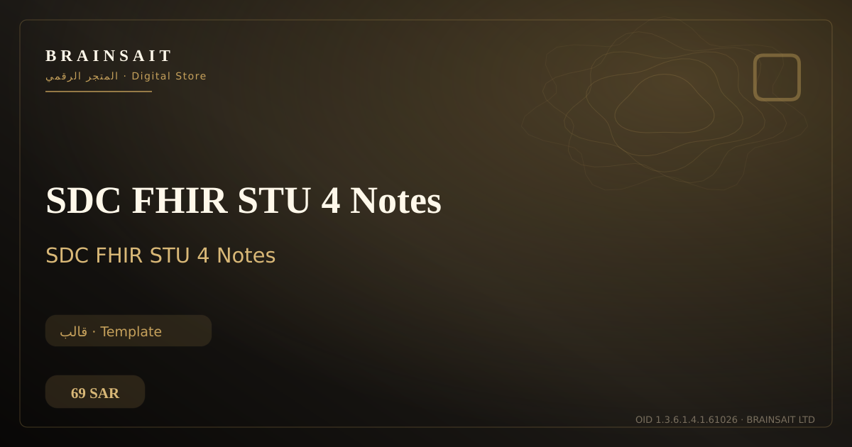 SDC FHIR STU 4 Notes